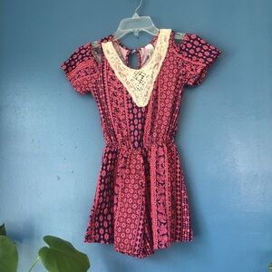 Girls cold shoulder romper